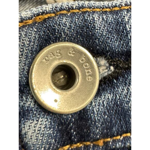 Rag & Bone Dark Wash Low-Rise Slim Boyfriend Blue Denim Jeans 29 Hippie Retro - Picture 2 of 8